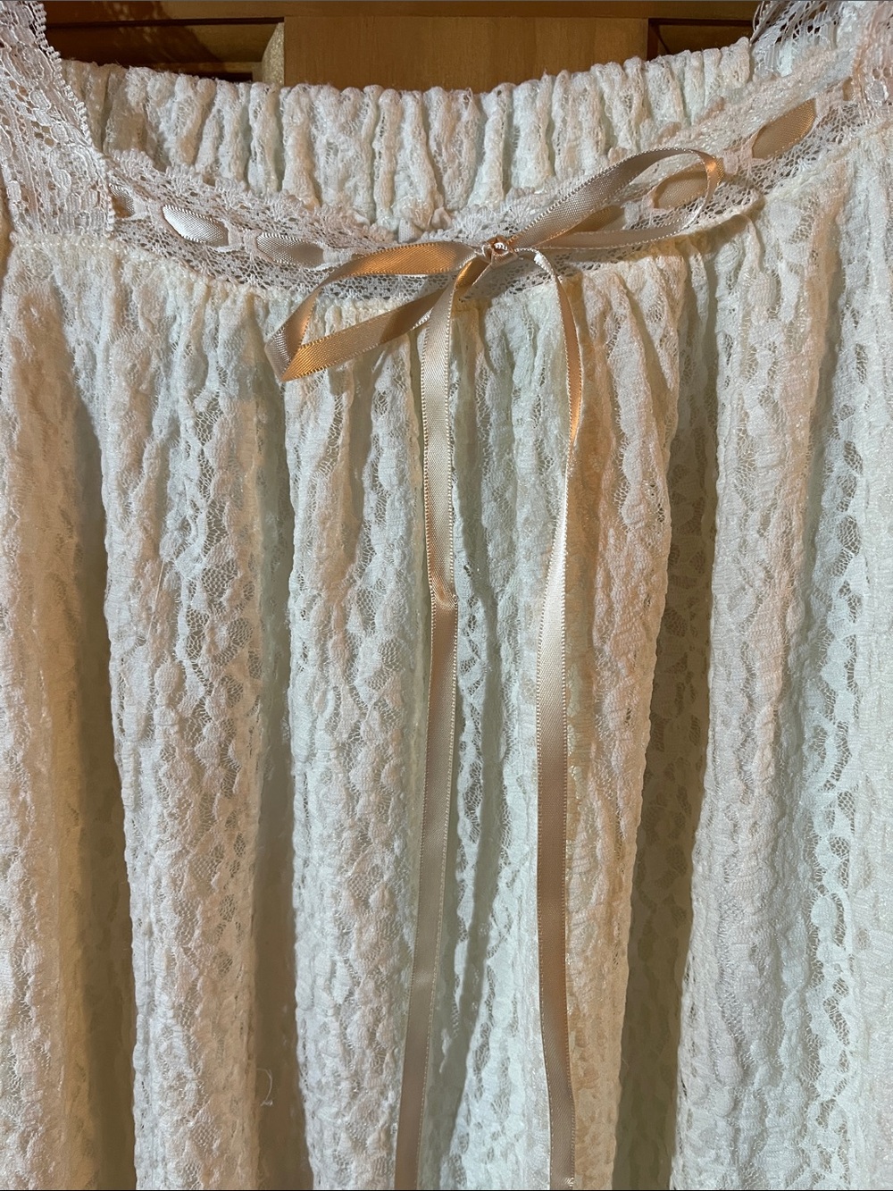 Cream Lace Peasant Blouse - Women Tops - Picture 2 of 3